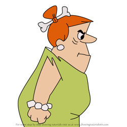 How to Draw Mrs. Slagheap from The Flintstones