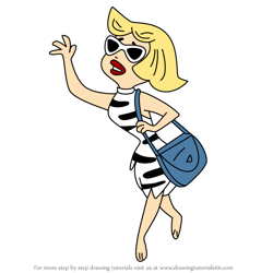 How to Draw Pebble Bleach from The Flintstones