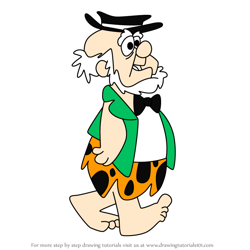 How to Draw Pops Flintstone from The Flintstones