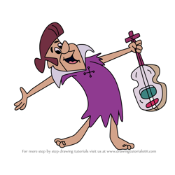How to Draw Rock Roll from The Flintstones