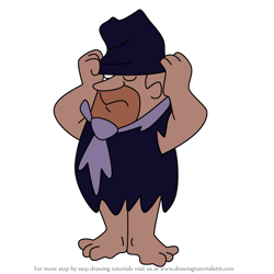 How to Draw Rocky from The Flintstones