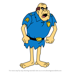 How to Draw Sergeant Boulder from The Flintstones