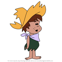 How to Draw Slab Hatrock from The Flintstones