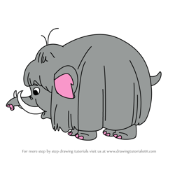 How to Draw Wooly from The Flintstones