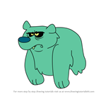 How to Draw Bear from The Ghost and Molly McGee
