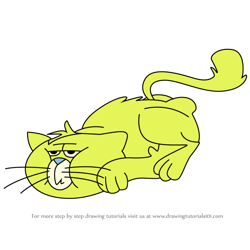 How to Draw Fluffy Cat from The Grim Adventures of Billy & Mandy