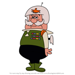 How to Draw Colonel Countdown from The Jetsons