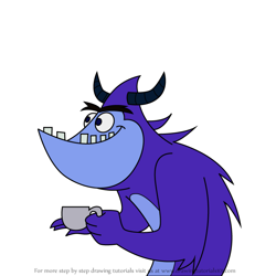 How to Draw Blue Monster from The Life and Times of Juniper Lee