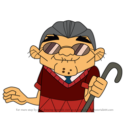 How to Draw Uncle Eddie from The Life and Times of Juniper Lee