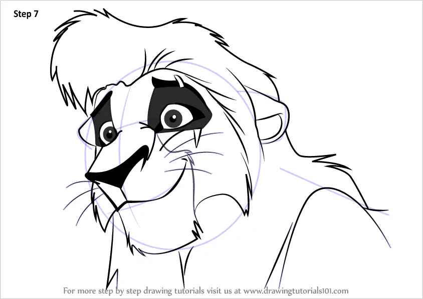Learn How to Draw Kovu from The Lion Guard (The Lion Guard) Step by