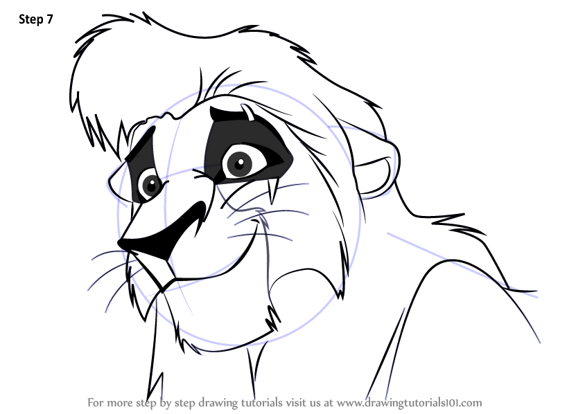 Learn How to Draw Kovu from The Lion Guard (The Lion Guard) Step by