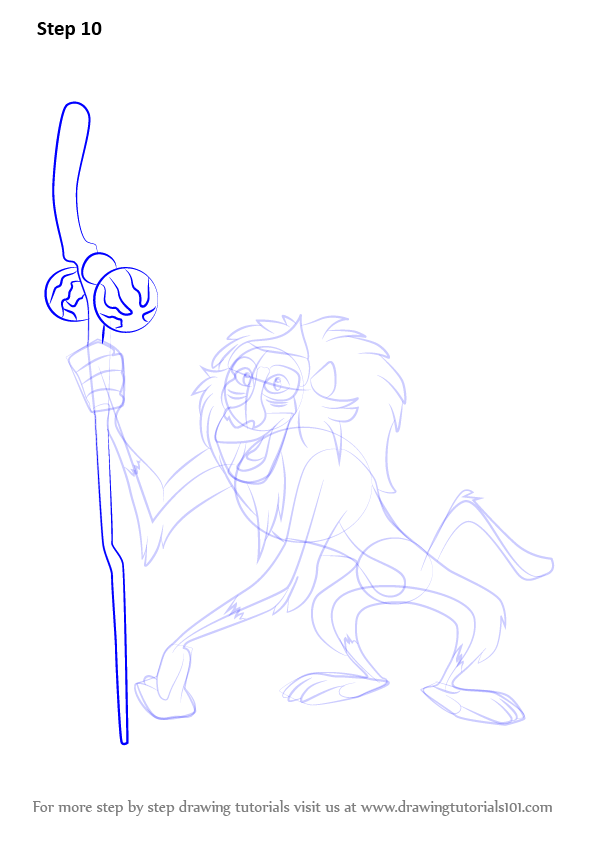 How to Draw Rafiki from The Lion Guard (The Lion Guard) Step by Step ...