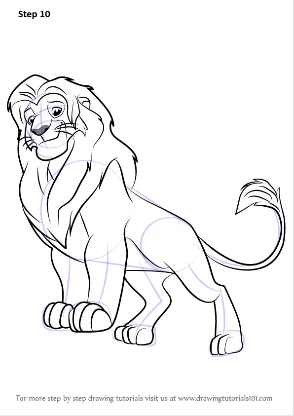 How to Draw an Easy Cartoon Lion - Really Easy Drawing Tutorial