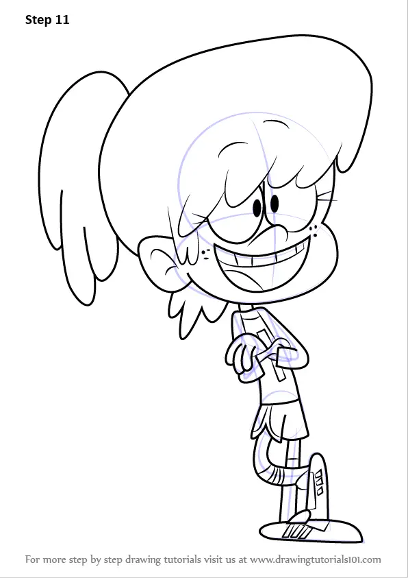 Learn How to Draw Lynn Loud from The Loud House (The Loud House) Step
