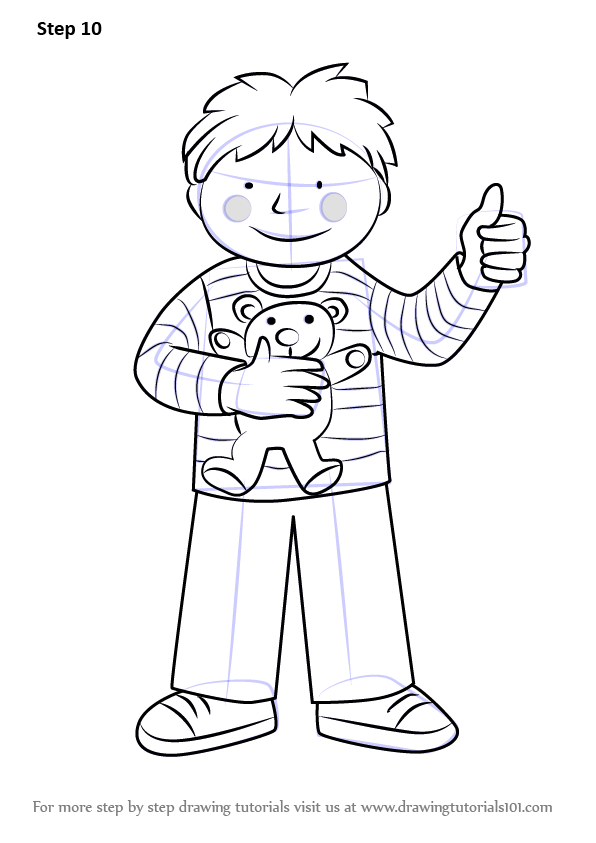 Step by Step How to Draw Kipper Robinson from The Magic Key