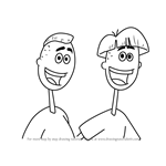 How to Draw Biff and Chip Oblong from The Oblongs