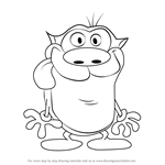 How to Draw Stimpy from The Ren and Stimpy Show