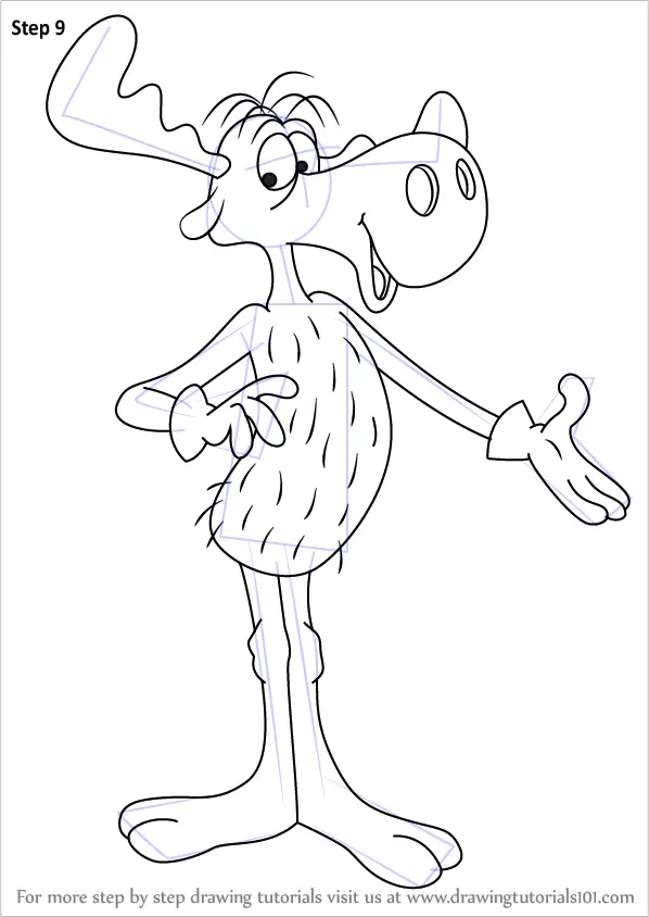 Learn How to Draw Bullwinkle from The Rocky and Bullwinkle Show (The