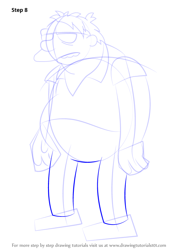 Step by Step How to Draw Barney Gumble from The Simpsons how to draw barney gumble from the simpsons step by step