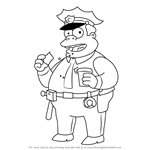 How to Draw Chief Clancy Wiggum from The Simpsons