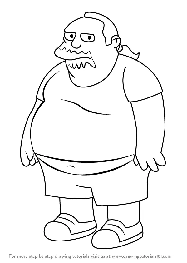 Learn How To Draw Comic Book Guy From The Simpsons The Simpsons Step By Step Drawing Tutorials