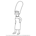 How to Draw Marge Simpson from The Simpsons