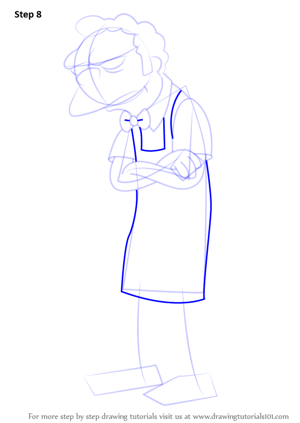 how to draw moe szyslak from the simpsons