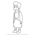 How to Draw Mona Simpson from The Simpsons