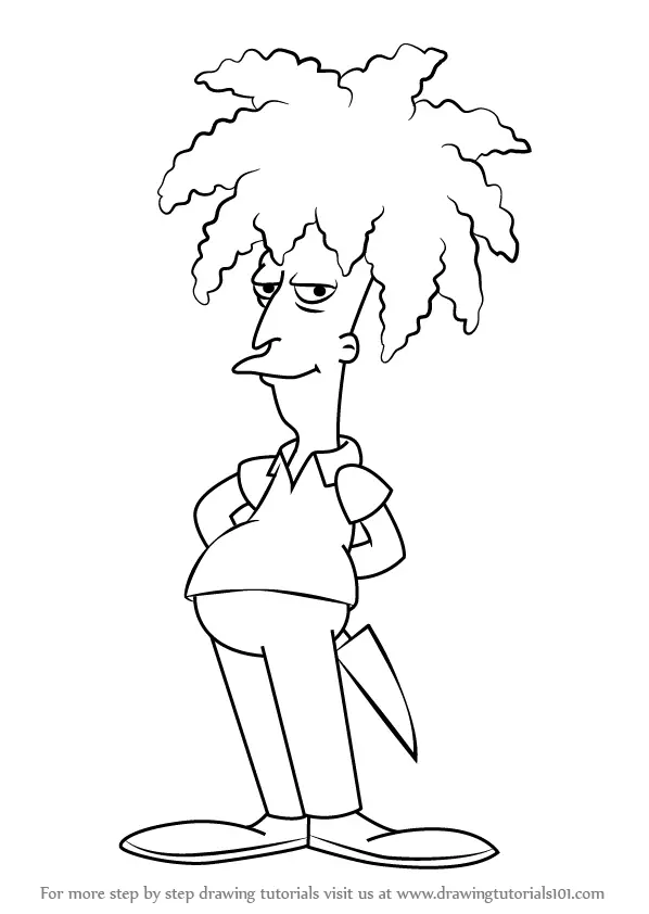 Learn How to Draw Sideshow Bob Terwilliger from The Simpsons (The