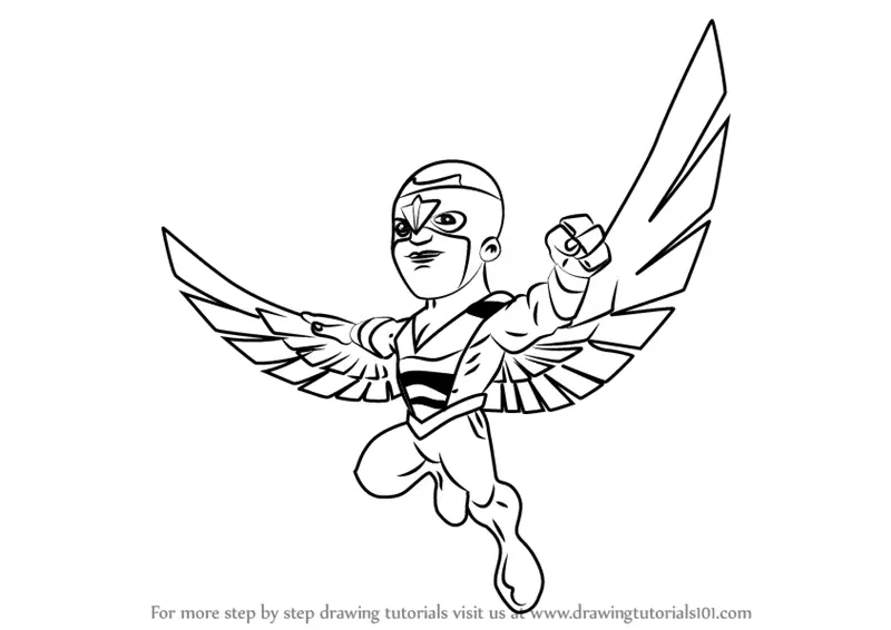 falcon drawing marvel