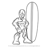 How to Draw Silver Surfer from The Super Hero Squad Show