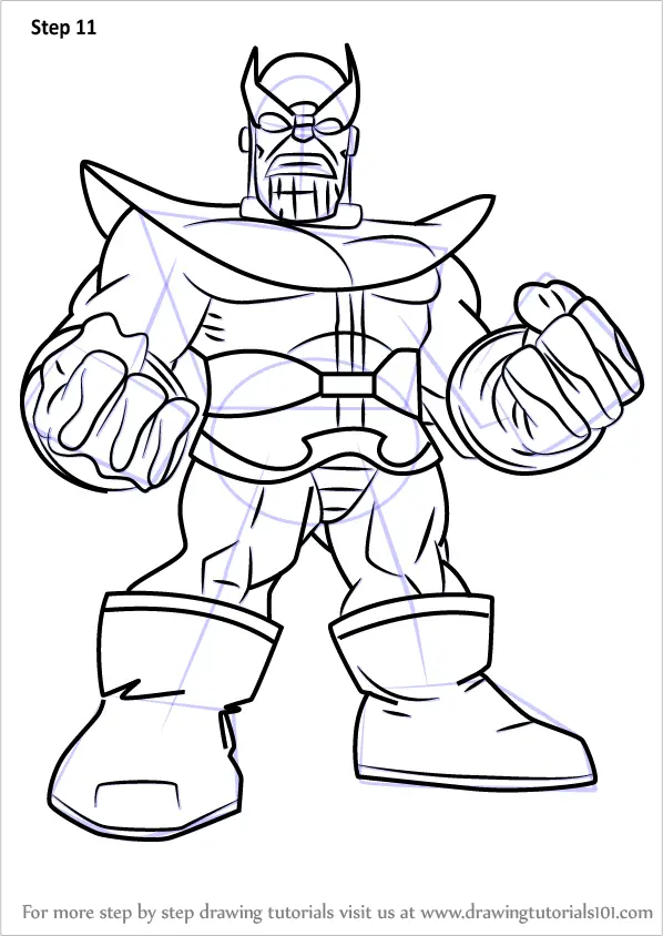 Learn How to Draw Thanos from The Super Hero Squad Show (The Super Hero  Squad Show) Step by Step : Drawing Tutorials
