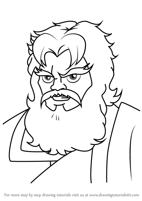 Zeus Face Drawing Easy