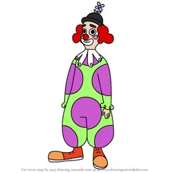 How to Draw Clown from The ZhuZhus