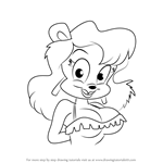 How to Draw Julie Bruin from Tiny Toon Adventures