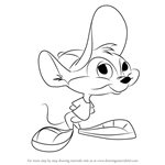 How to Draw Lightning Rodriguez from Tiny Toon Adventures