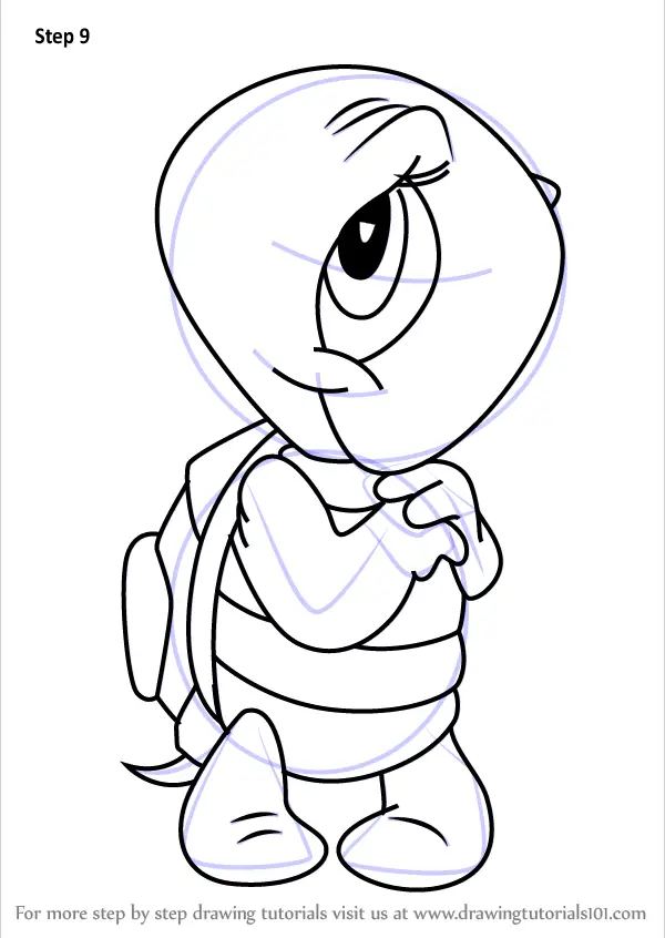 Learn How to Draw Tyrone the Turtle from Tiny Toon Adventures (Tiny Toon  Adventures) Step by Step : Drawing Tutorials