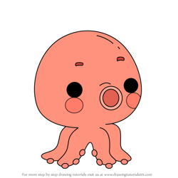 How to Draw Baby octopus from Tish Tash