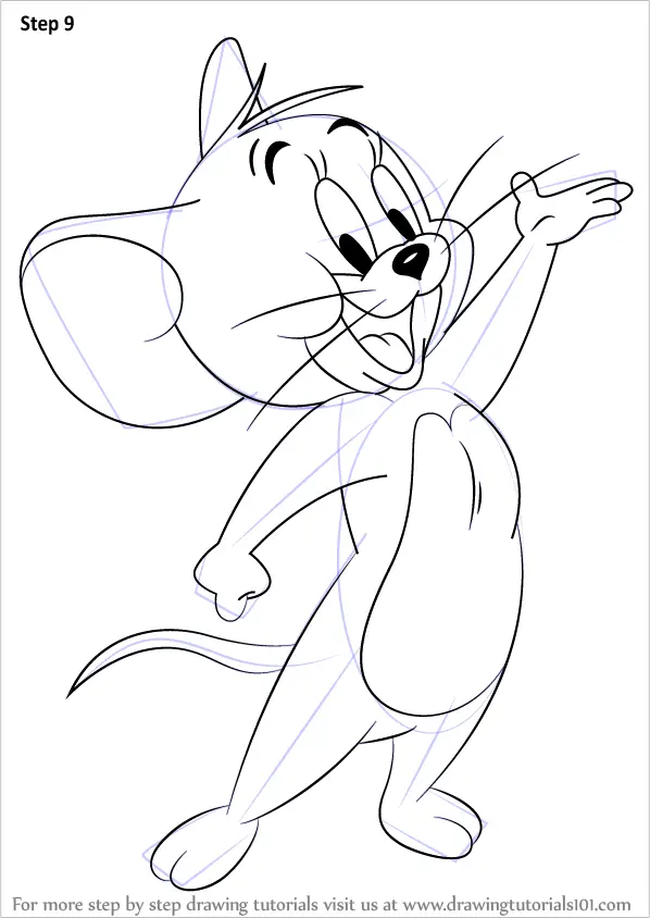 Step by Step How to Draw Jerry the Mouse