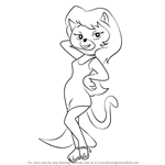 How to Draw Kitty Glitter from Top Cat