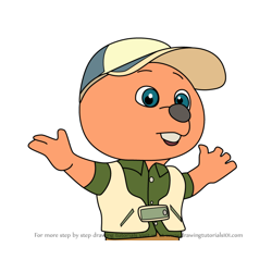 How to Draw Wally Beaver from Top Wing
