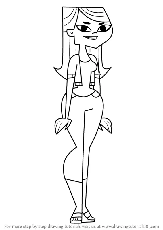 how to draw Emma from Total Drama step 0
