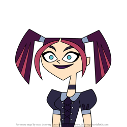 How to Draw Scary Girl from Total Drama