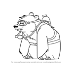 How to Draw Scuba Bear from Total Drama