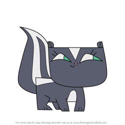 How to Draw Skunk from Total Drama