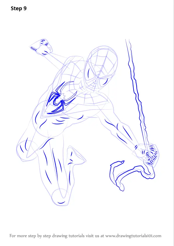 miles morales draw spider man step drawing ultimate