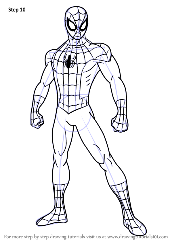 Featured image of post How To Draw A Spider Man Easy / Let&#039;s start the lesson and learn how to draw spiderman in a static posture!