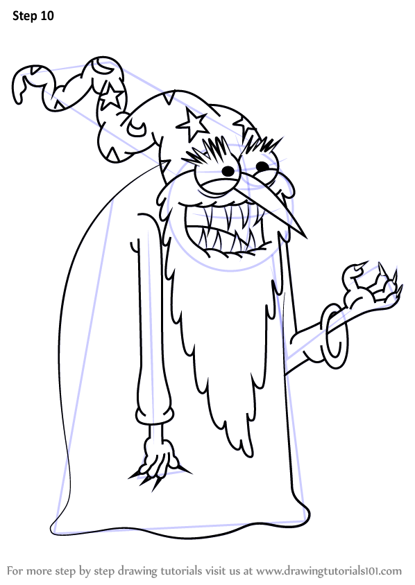 Learn How to Draw Evil Wizard from Uncle Grandpa Uncle 