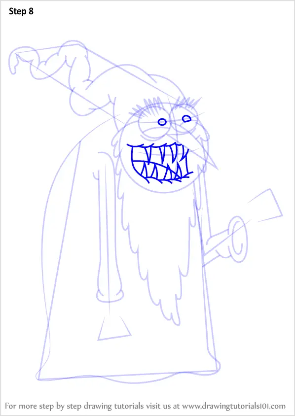Learn How To Draw Evil Wizard From Uncle Grandpa Uncle Grandpa Step By Step Drawing Tutorials - eveil wizard roblox
