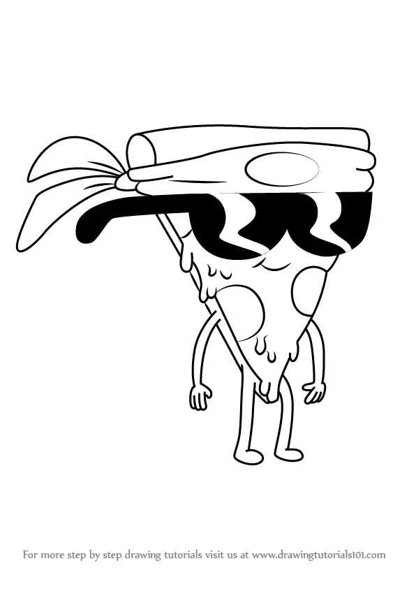 Learn How to Draw Pizza Steve from Uncle Grandpa (Uncle Grandpa) Step